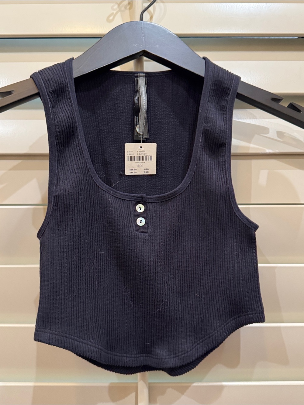 Anthropologie Black Crop Top